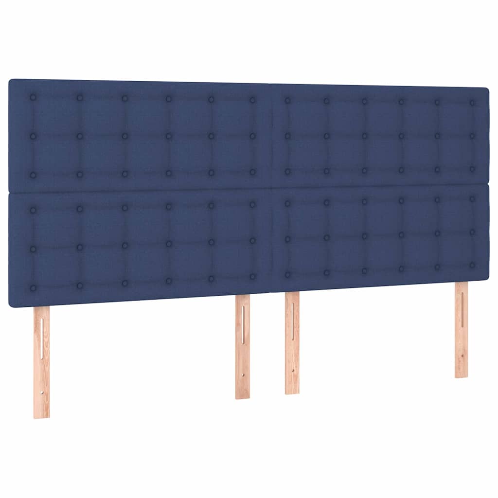 Vidaxl hoofdbord blauw 160x5x118 128 cm stof