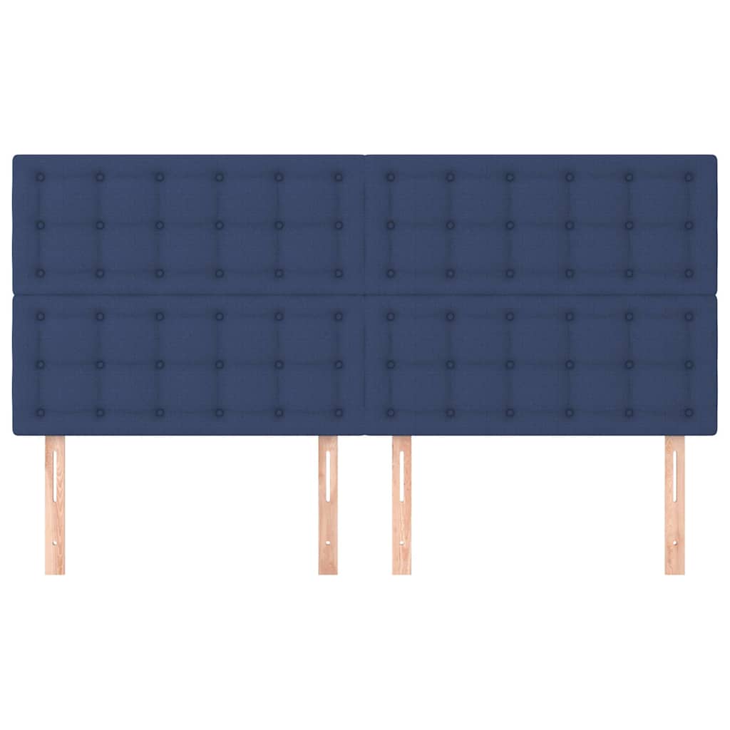 Vidaxl hoofdbord blauw 160x5x118 128 cm stof