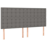 Vidaxl hoofdbord donkergrijs 180x5x118 128 cm stof