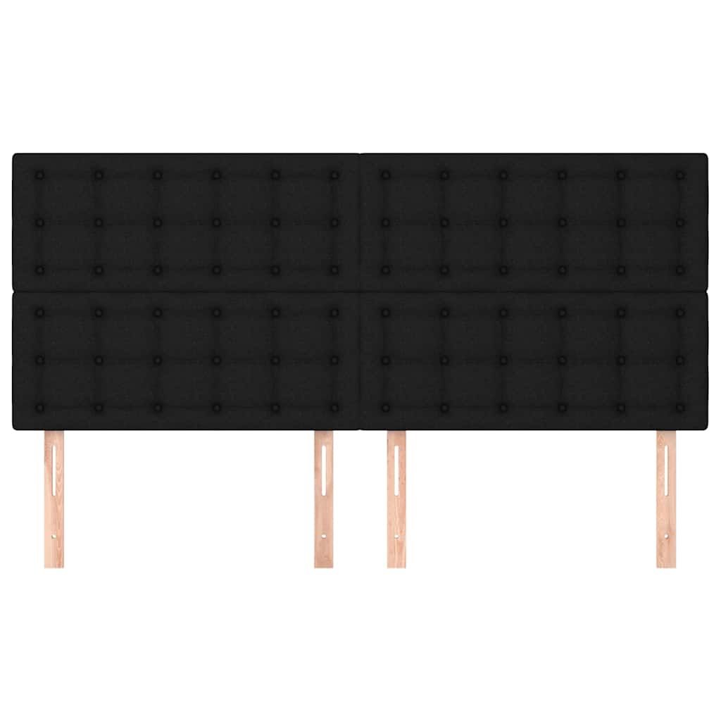 Vidaxl hoofdbord zwart 180x5x118 128 cm stof
