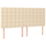Vidaxl hoofdbord crème 180x5x118 128 cm stof