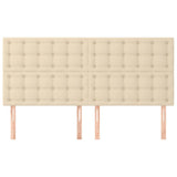 Vidaxl hoofdbord crème 180x5x118 128 cm stof