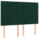 Vidaxl hoofdbord donkergroen 144x5x118 128 cm fluweel