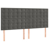 Vidaxl hoofdbord donkergrijs 160x5x118 128 cm fluweel