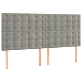 Vidaxl hoofdbord lichtgrijs 180x5x118 128 cm fluweel