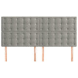 Vidaxl hoofdbord lichtgrijs 180x5x118 128 cm fluweel