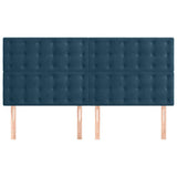 Vidaxl hoofdbord donkerblauw 180x5x118 128 cm fluweel
