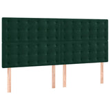 Vidaxl hoofdbord donkergroen 200x5x118 128 cm fluweel
