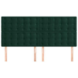 Vidaxl hoofdbord donkergroen 200x5x118 128 cm fluweel