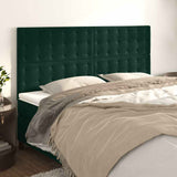 Vidaxl hoofdbord donkergroen 200x5x118 128 cm fluweel