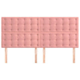 Vidaxl hoofdbord roze 200x5x118 128 cm fluweel