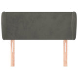 Vidaxl hoofdbord met randen 83x23x78 88 cm fluweel donkergrijs