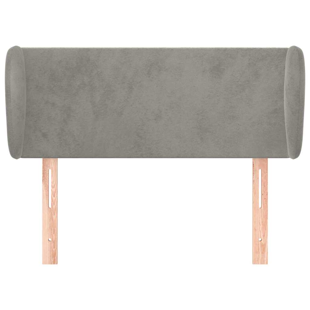 Vidaxl hoofdbord met randen 93x23x78 88 cm fluweel lichtgrijs