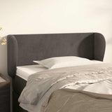 Vidaxl hoofdbord met randen 93x23x78 88 cm fluweel donkergrijs