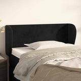 Vidaxl hoofdbord met randen 93x23x78 88 cm fluweel zwart