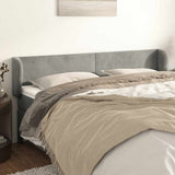 Vidaxl hoofdbord met randen 163x23x78 88 cm fluweel lichtgrijs