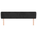 Vidaxl hoofdbord met randen 163x23x78 88 cm fluweel zwart