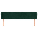 Vidaxl hoofdbord met randen 163x23x78 88 cm fluweel donkergroen
