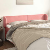 Vidaxl hoofdbord met randen 163x23x78 88 cm fluweel roze