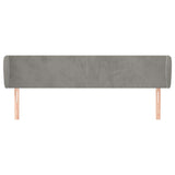 Vidaxl hoofdbord met randen 203x23x78 88 cm fluweel lichtgrijs