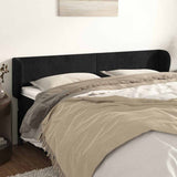 Vidaxl hoofdbord met randen 203x23x78 88 cm fluweel zwart