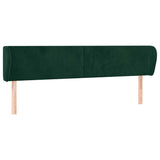 Vidaxl hoofdbord met randen 203x23x78 88 cm fluweel donkergroen