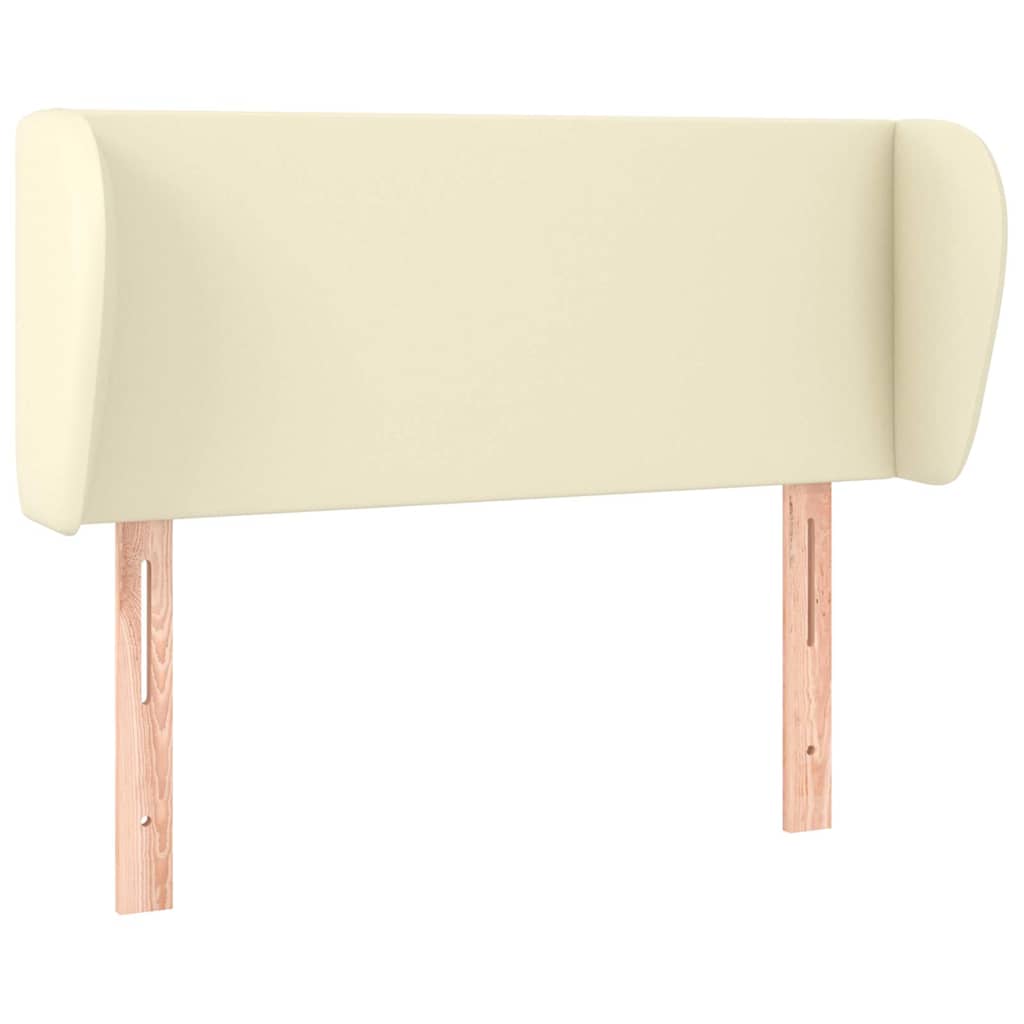 Vidaxl hoofdbord met randen 103x23x78 88 cm kunstleer crèmekleurig