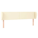 Vidaxl hoofdbord met randen 183x23x78 88 cm kunstleer crèmekleurig