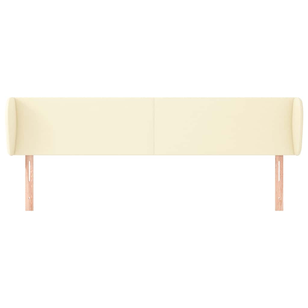 Vidaxl hoofdbord met randen 183x23x78 88 cm kunstleer crèmekleurig