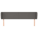 Vidaxl hoofdbord met randen 183x23x78 88 cm kunstleer grijs