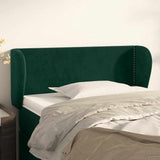 Vidaxl hoofdbord met randen 83x23x78 88 cm fluweel donkergroen