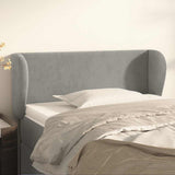Vidaxl hoofdbord met randen 103x23x78 88 cm fluweel lichtgrijs