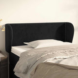 Vidaxl hoofdbord met randen 103x23x78 88 cm fluweel zwart