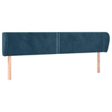 Vidaxl hoofdbord met randen 183x23x78 88 cm fluweel donkerblauw