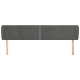 Vidaxl hoofdbord met randen 203x23x78 88 cm fluweel donkergrijs