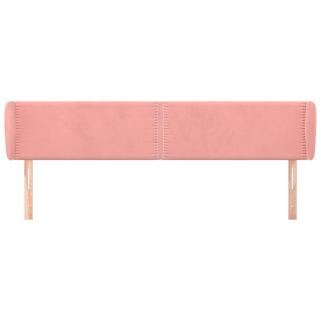 Vidaxl hoofdbord met randen 203x23x78 88 cm fluweel roze