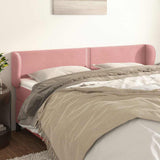 Vidaxl hoofdbord met randen 203x23x78 88 cm fluweel roze