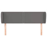 Vidaxl hoofdbord met randen 147x23x78 88 cm kunstleer grijs