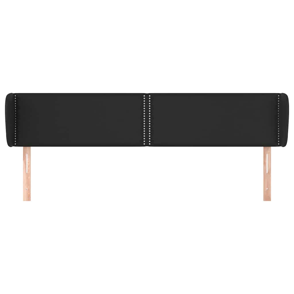 Vidaxl hoofdbord met randen 183x23x78 88 cm kunstleer zwart