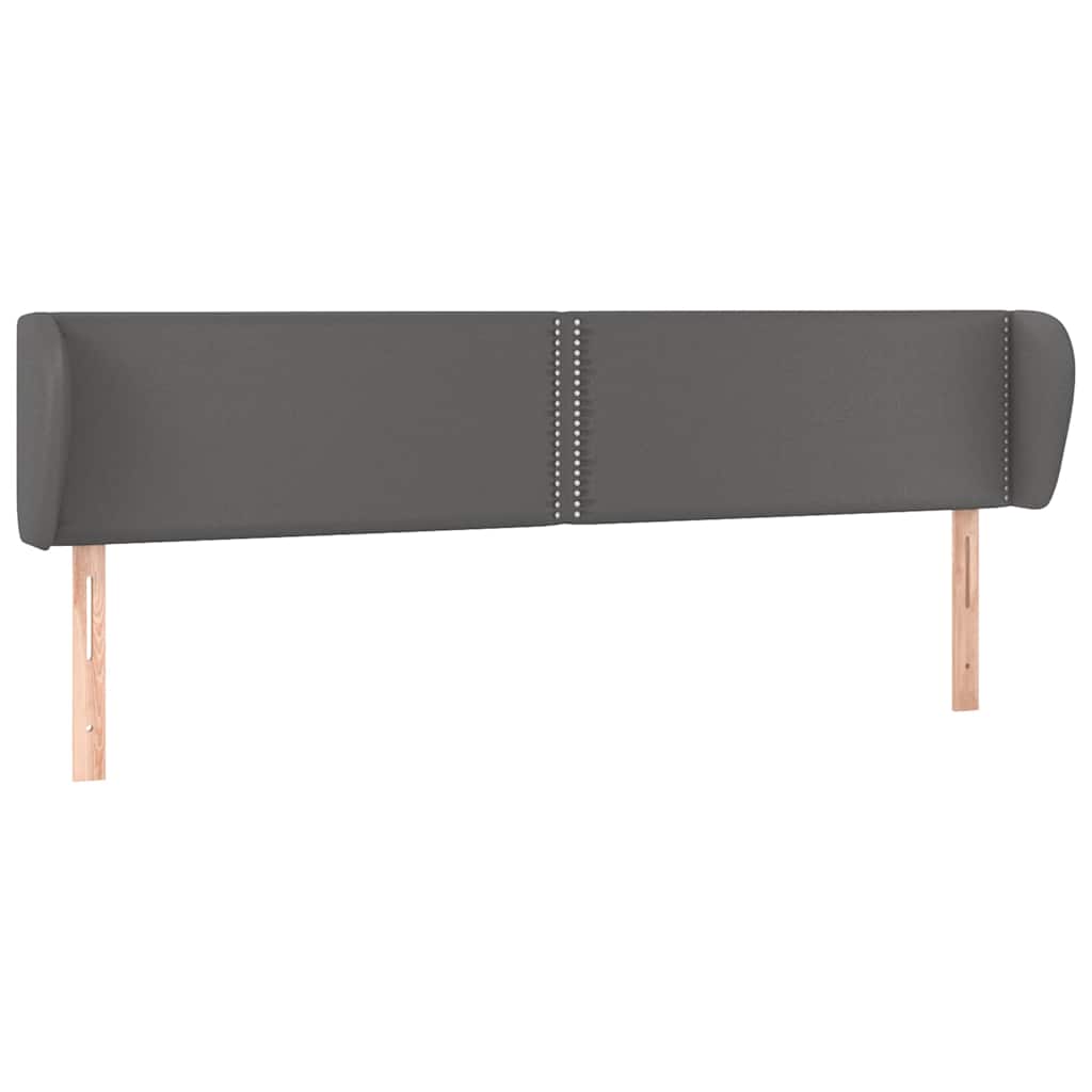 Vidaxl hoofdbord met randen 183x23x78 88 cm kunstleer grijs