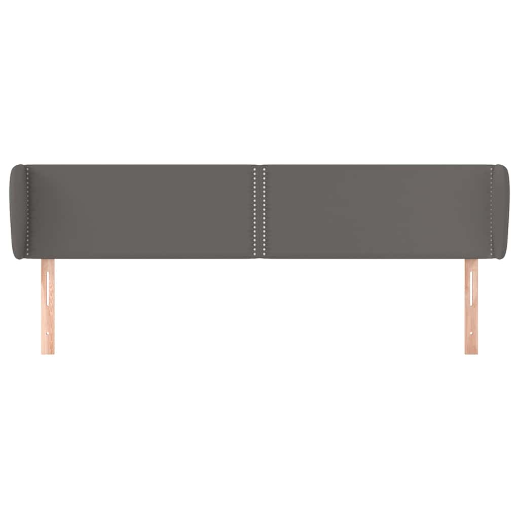 Vidaxl hoofdbord met randen 183x23x78 88 cm kunstleer grijs