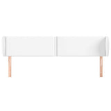 Vidaxl hoofdbord met randen 203x23x78 88 cm kunstleer wit