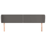 Vidaxl hoofdbord met randen 203x23x78 88 cm kunstleer grijs