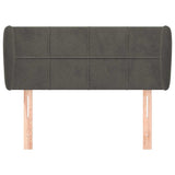 Vidaxl hoofdbord met randen 83x23x78 88 cm fluweel donkergrijs