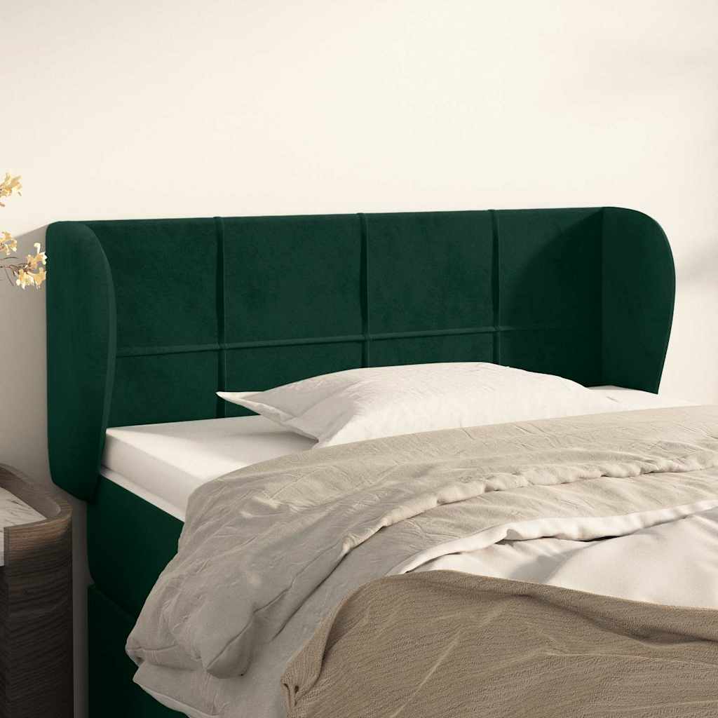 Vidaxl hoofdbord met randen 103x23x78 88 cm fluweel donkergroen