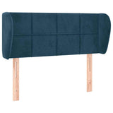 Vidaxl hoofdbord met randen 103x23x78 88 cm fluweel donkerblauw