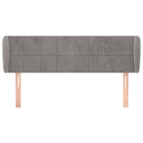 Vidaxl hoofdbord met randen 147x23x78 88 cm fluweel lichtgrijs