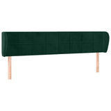 Vidaxl hoofdbord met randen 163x23x78 88 cm fluweel donkergroen