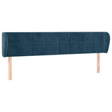 Vidaxl hoofdbord met randen 163x23x78 88 cm fluweel donkerblauw