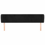 Vidaxl hoofdbord met randen 183x23x78 88 cm fluweel zwart